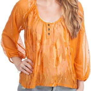 PATTERSON J. KINCAID ORIGINALS Orange Top NWOT